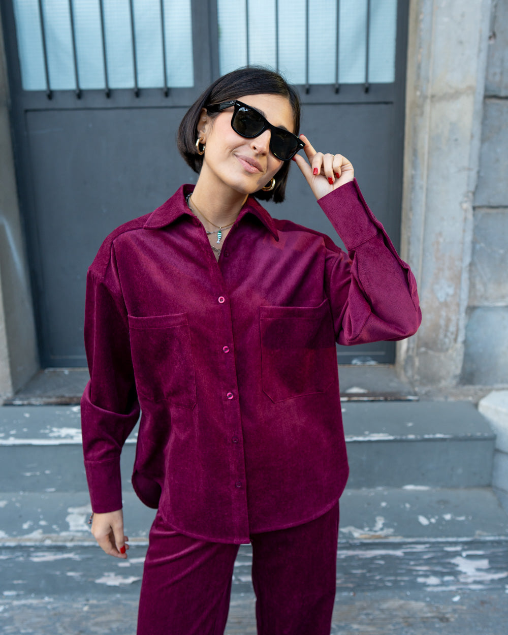 CAMICIA BRUNA BORDEAUX