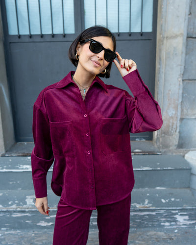 CAMICIA BRUNA BORDEAUX