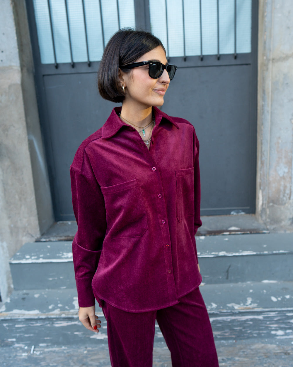 CAMICIA BRUNA BORDEAUX