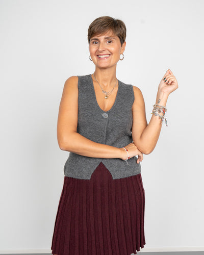 GILET BRISA GRIGIO MEDIO