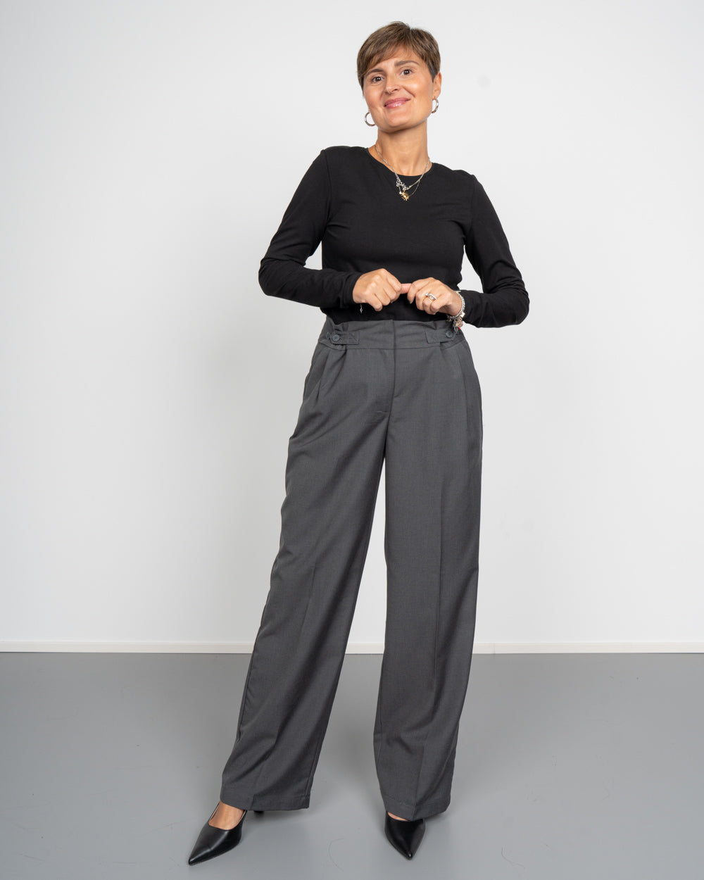 PANTALONE NIKKI GRIGIO SCURO