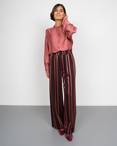 PANTALONE ESTER AMARENA/MARRONE