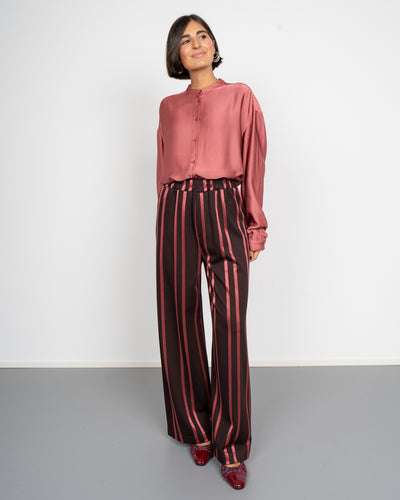 PANTALONE ESTER AMARENA/MARRONE