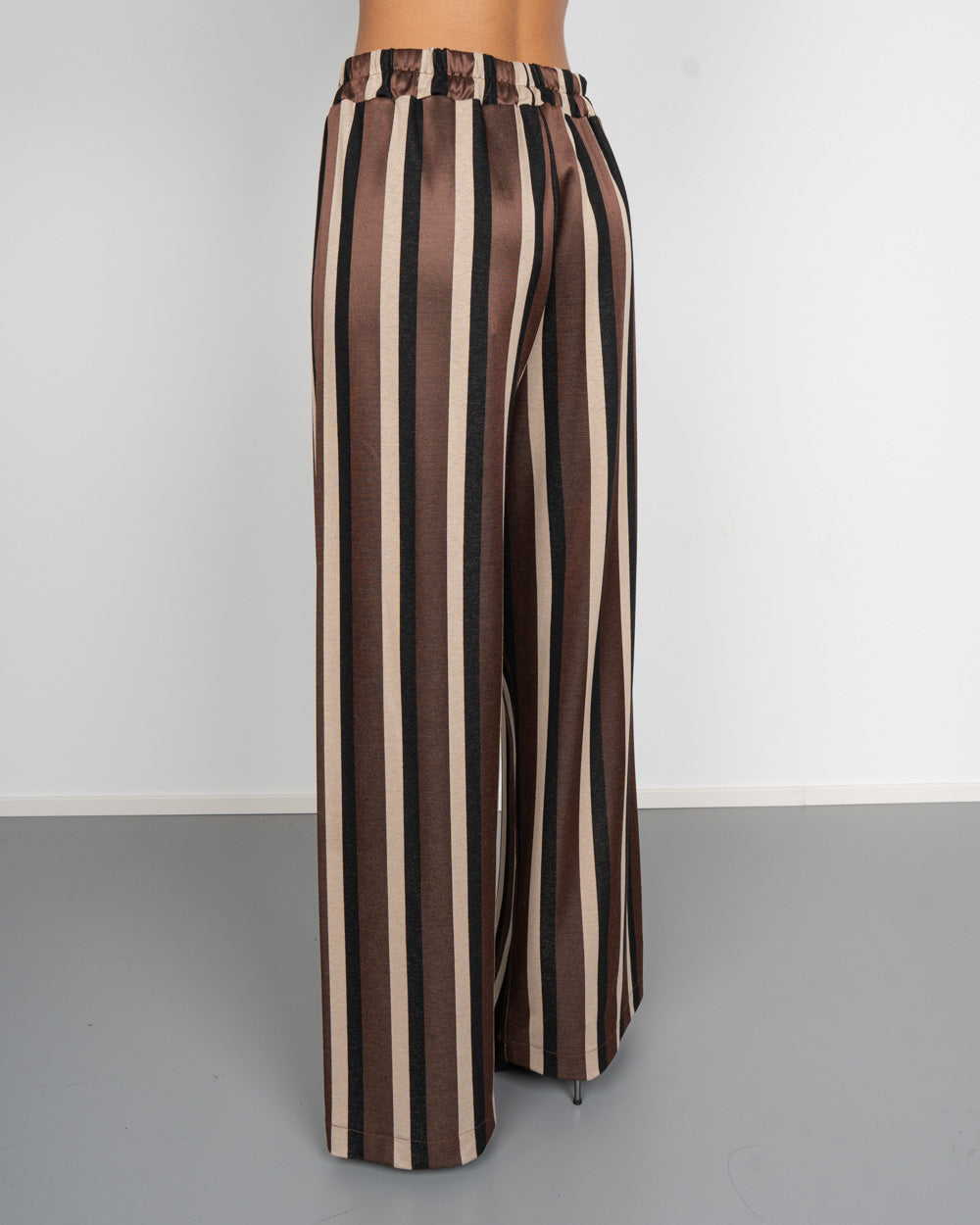PANTALONE ESTER MARRONE/NERO/PANNA