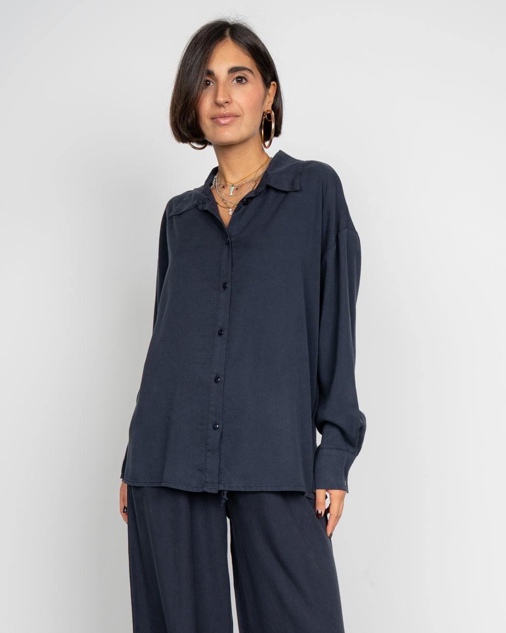 CAMICIA FABY BLU SCURO
