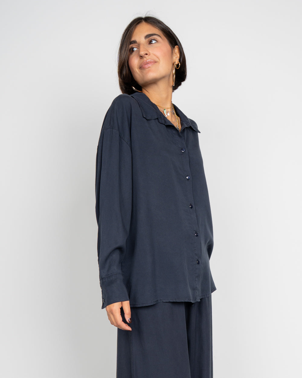 CAMICIA FABY BLU SCURO