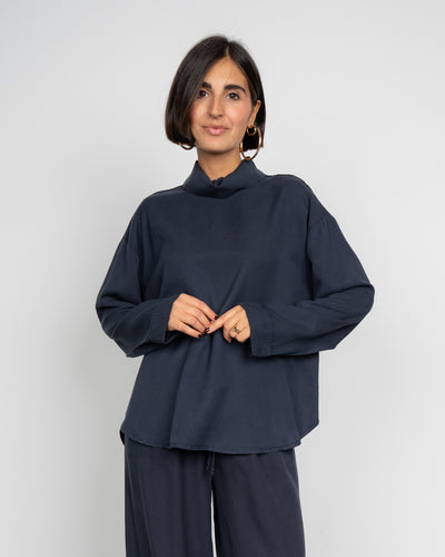 BLUSA FIONA BLU SCURO