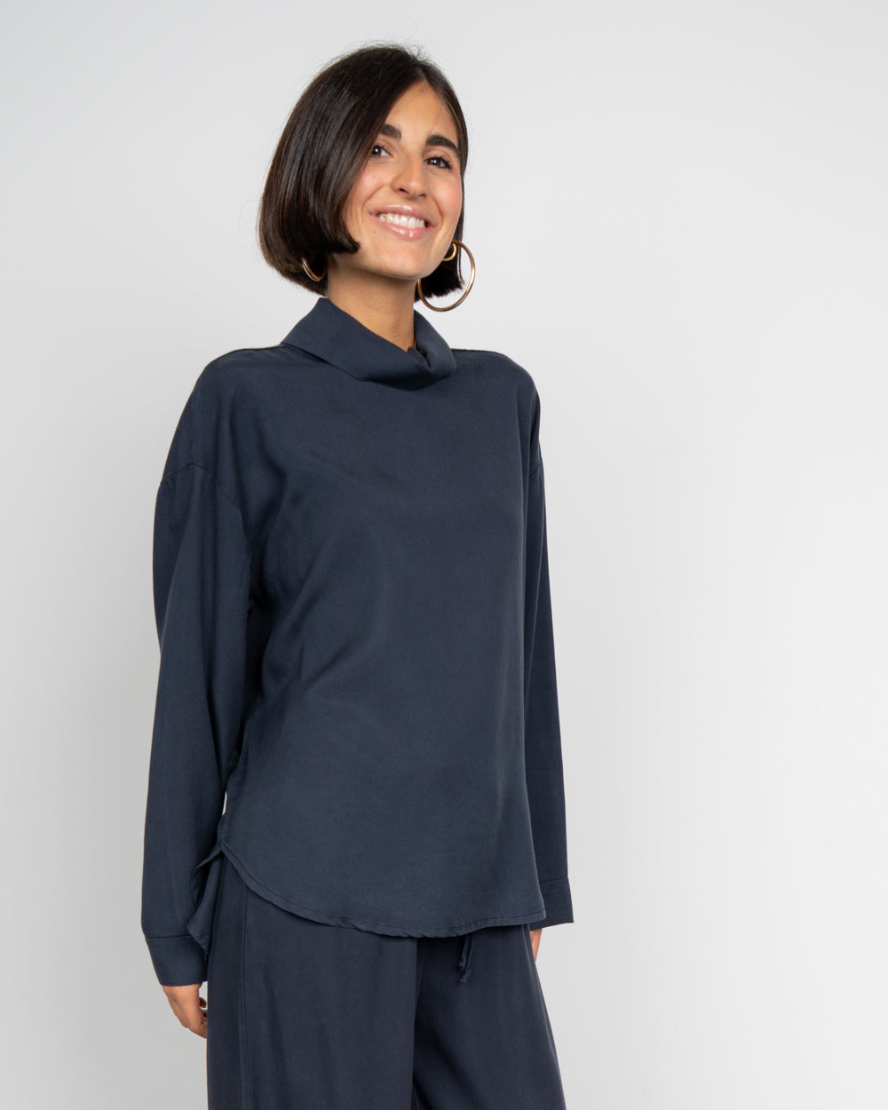 BLUSA FIONA BLU SCURO