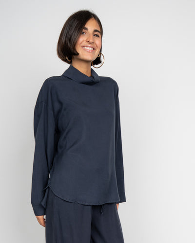 BLUSA FIONA BLU SCURO