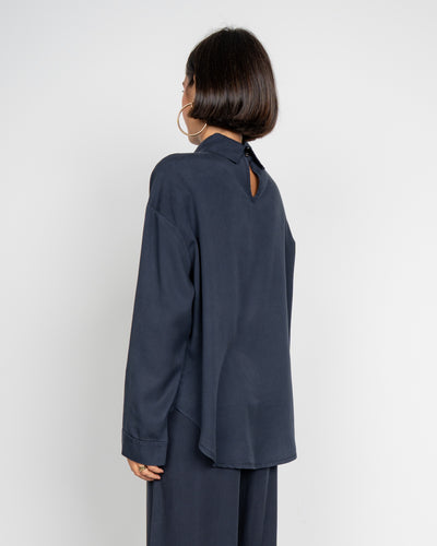 BLUSA FIONA BLU SCURO