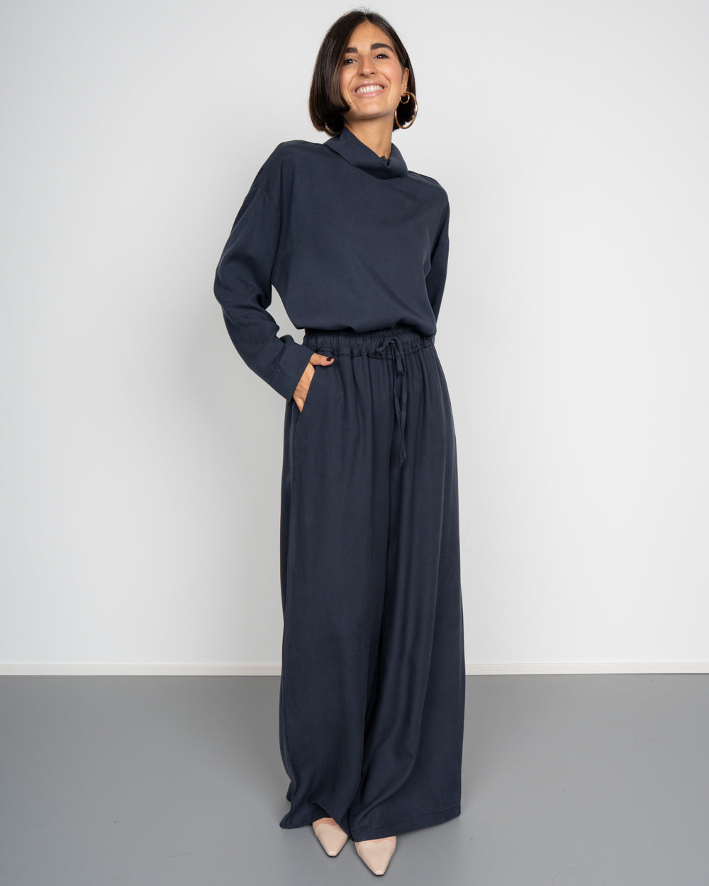 PANTALONE FLAVIA BLU SCURO