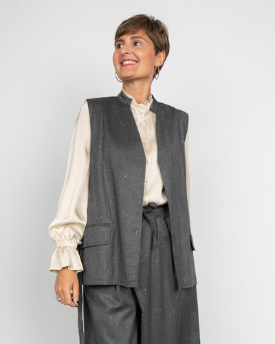 GILET GIULIA GRIGIO