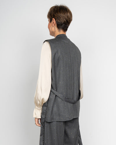 GILET GIULIA GRIGIO