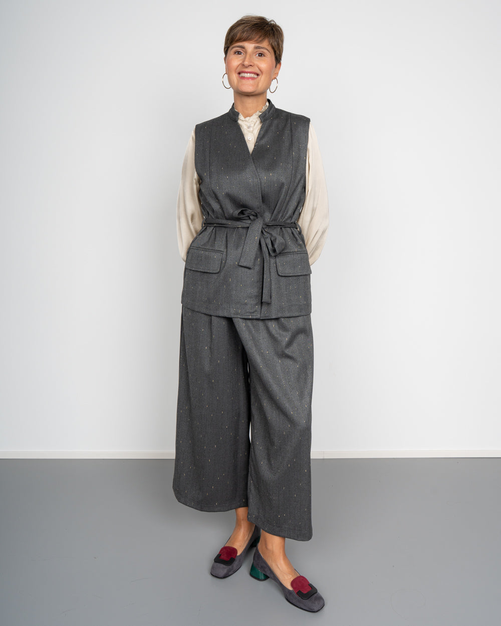 GILET GIULIA GRIGIO