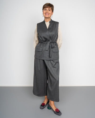 GILET GIULIA GRIGIO