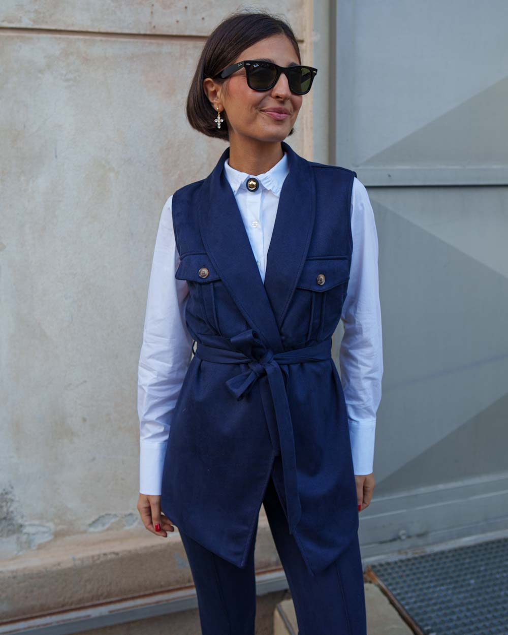 GILET CORINNA BLU