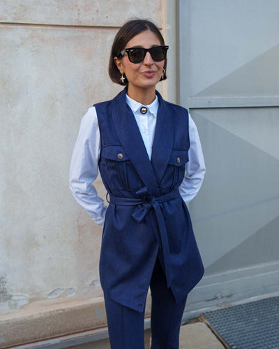 GILET CORINNA BLU