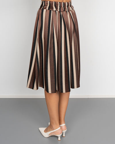 GONNA ELVIRA MARRONE/NERO/PANNA