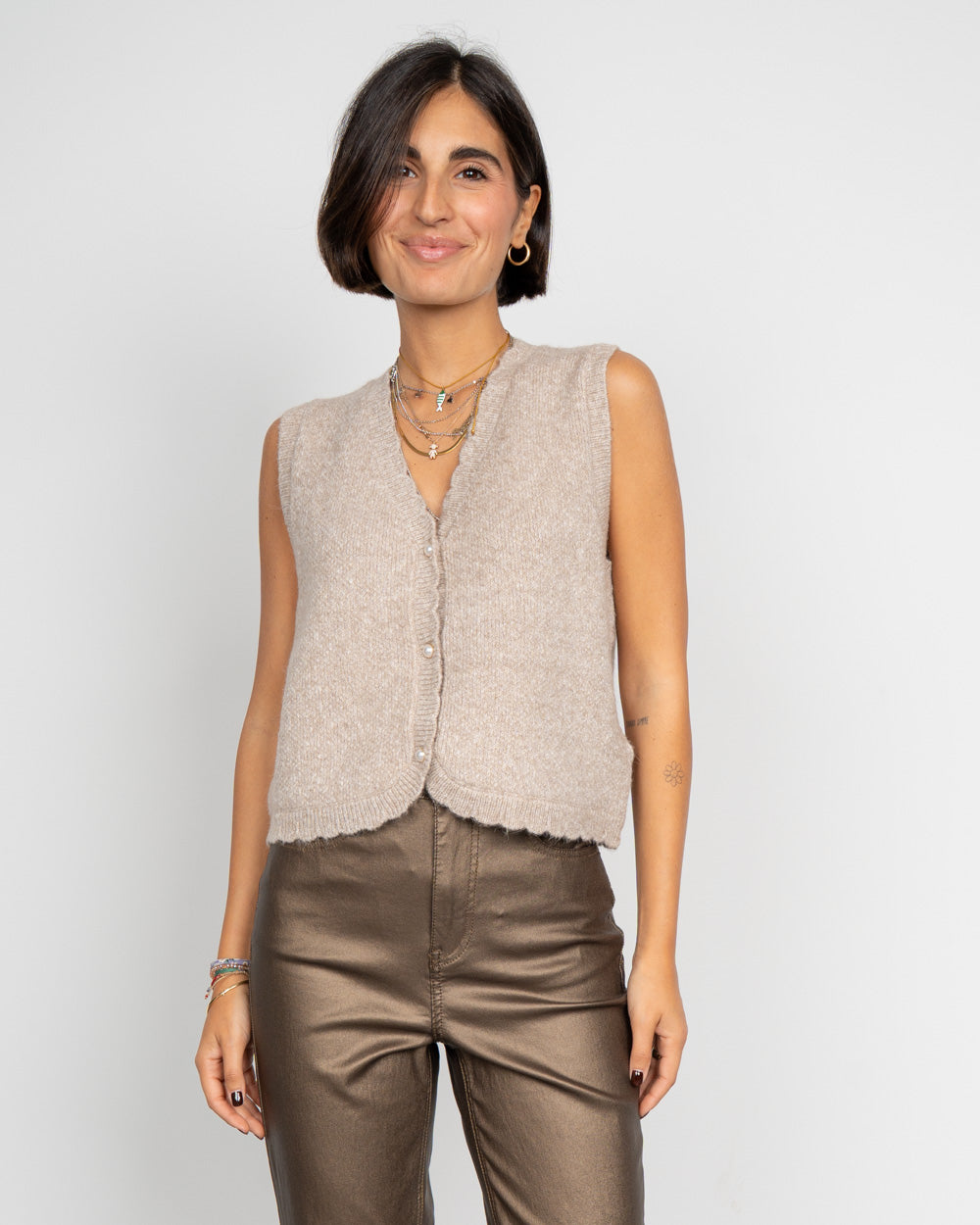 GILET NADIKA BEIGE