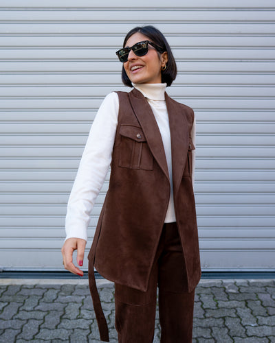GILET CORINNA CIOCCOLATO