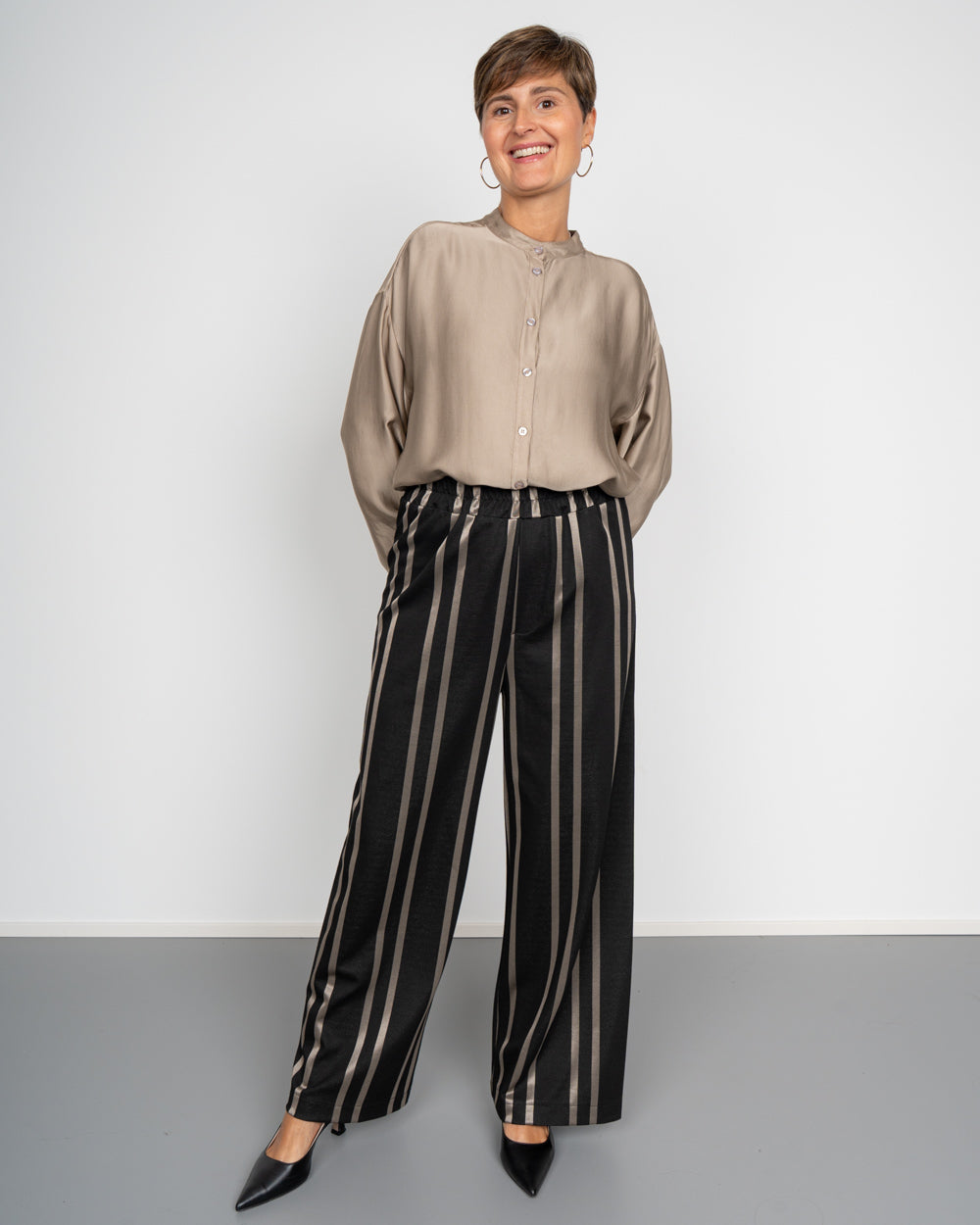 PANTALONE ESTER TORTORA/NERO