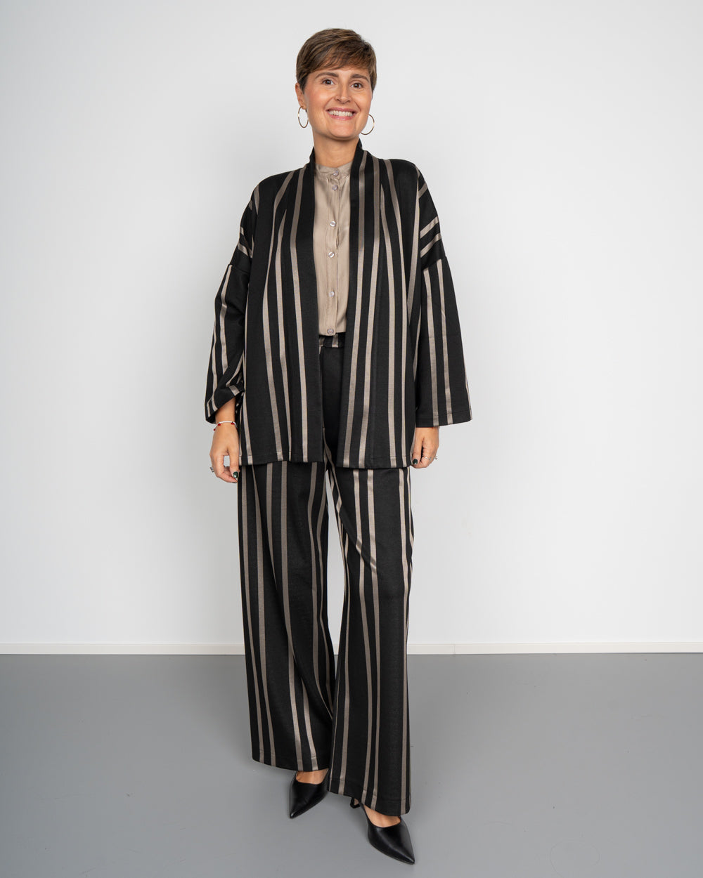 PANTALONE ESTER TORTORA/NERO
