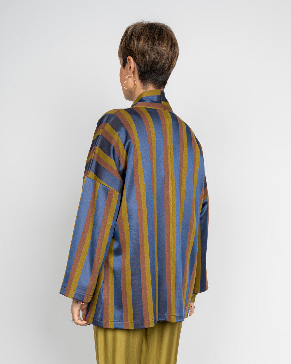 KIMONO ELETTRA OLIO/MARRONE/BLU
