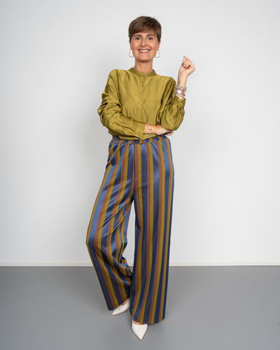 PANTALONE ESTER OLIO/MARRONE/BLU