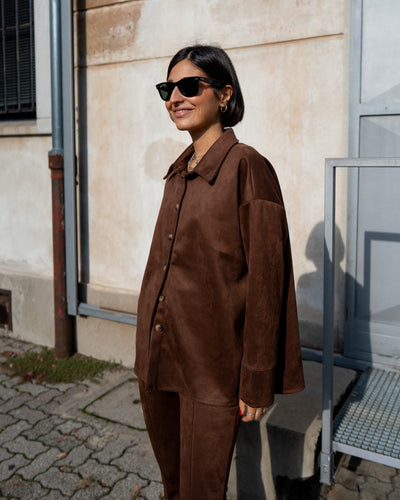 CAMICIA CRISTINA CIOCCOLATO