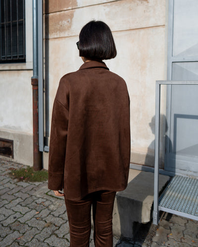 CAMICIA CRISTINA CIOCCOLATO