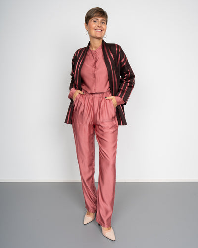 KIMONO ELETTRA AMARENA/MARRONE