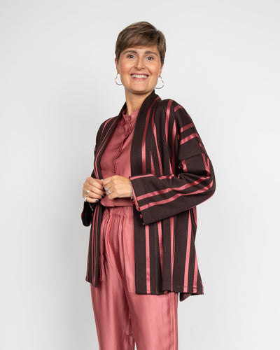 KIMONO ELETTRA AMARENA/MARRONE