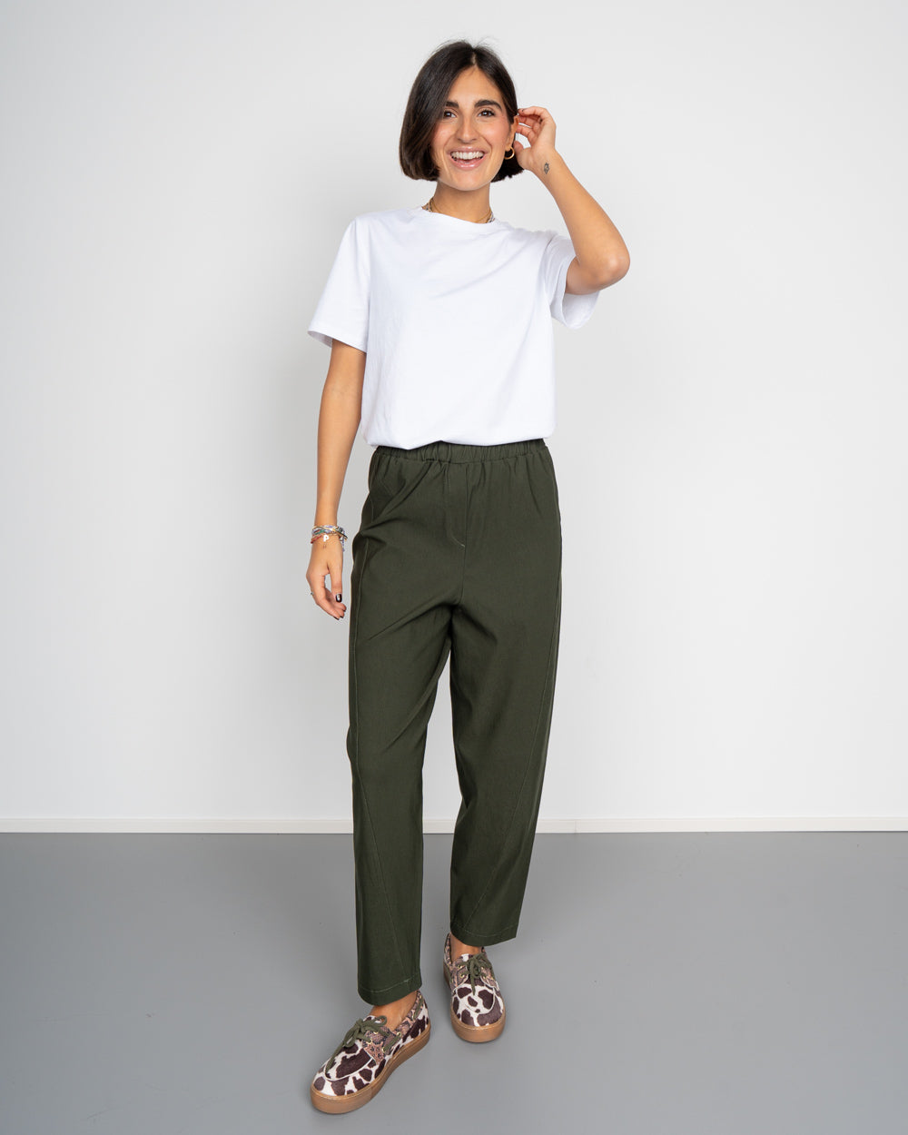 PANTALONE CELINE VERDE MILITARE