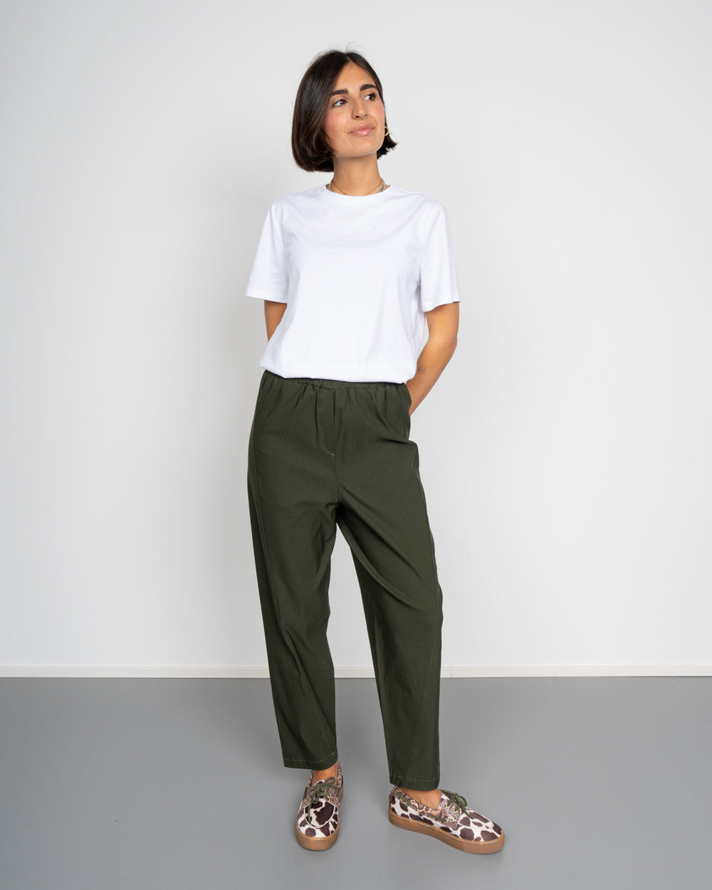 PANTALONE CELINE VERDE MILITARE