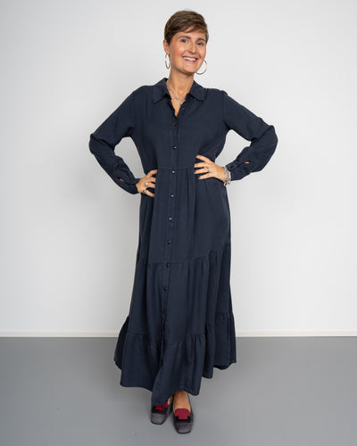 VESTITO FLORA BLU SCURO