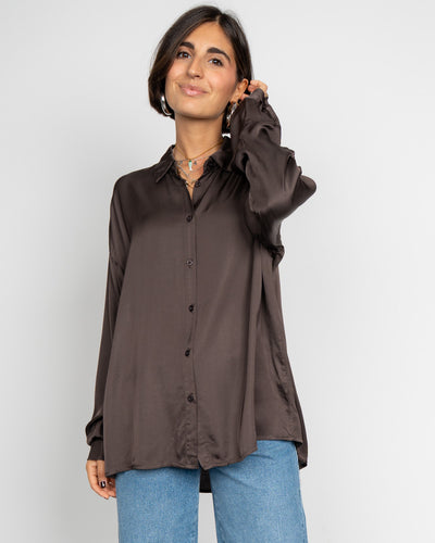 CAMICIA CLOE CIOCCOLATO
