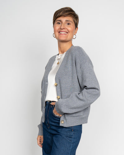 CARDIGAN SIGBRIT GRIGIO