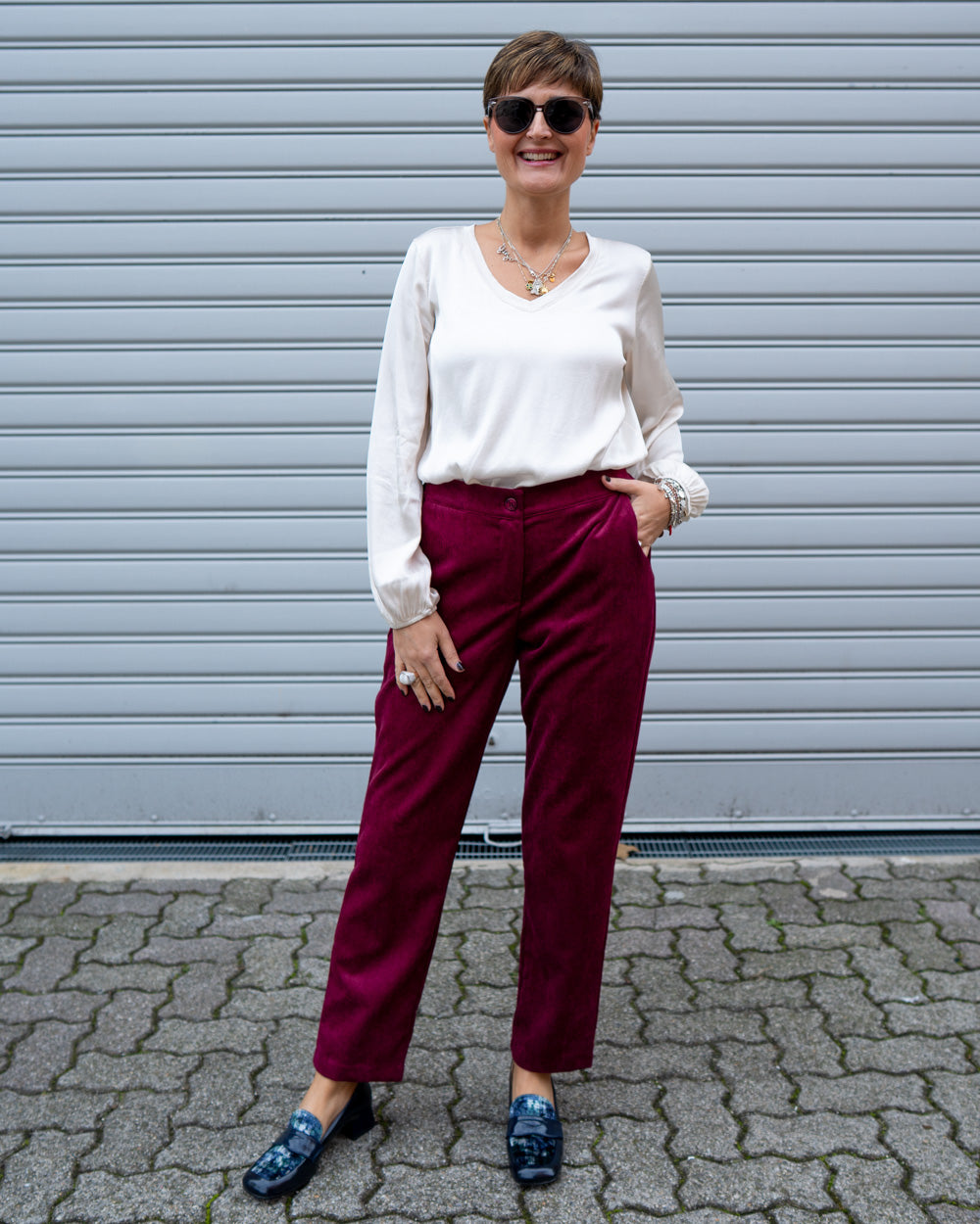 PANTALONE BETTY BORDEAUX