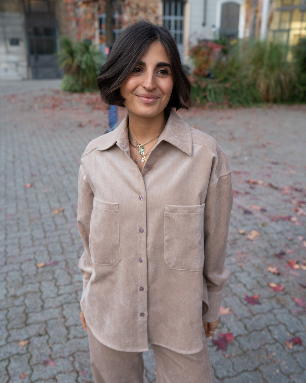 CAMICIA BRUNA SABBIA