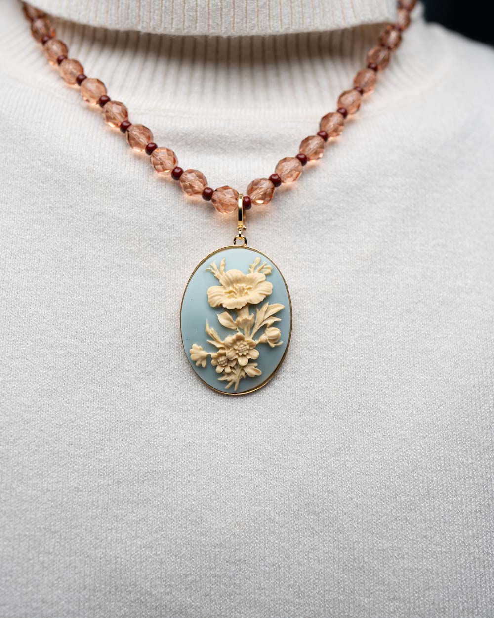 BIJOUX CAMMEO GIGLIO CELESTE