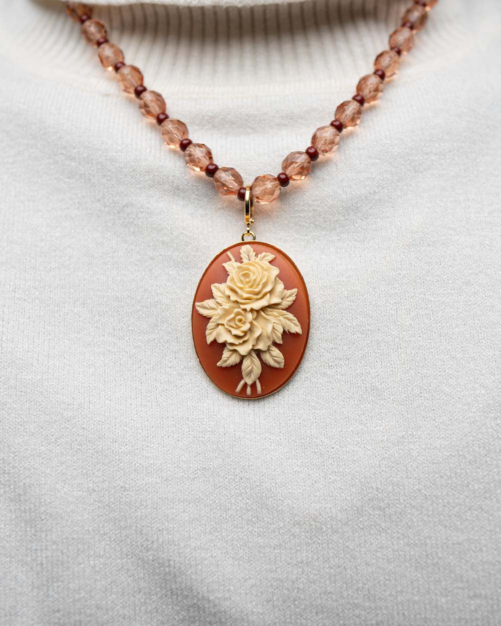 BIJOUX CAMMEO FIORI DUE CORNIOLA