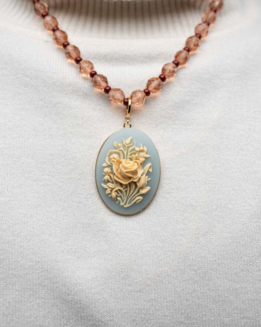 BIJOUX CAMMEO FIORI CELESTE