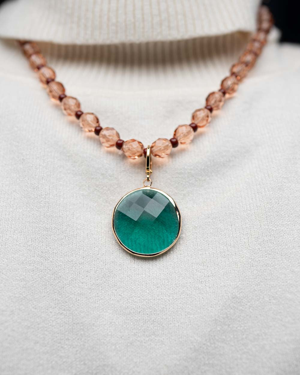 CIONDOLO PRISMA VERDE SMERALDO