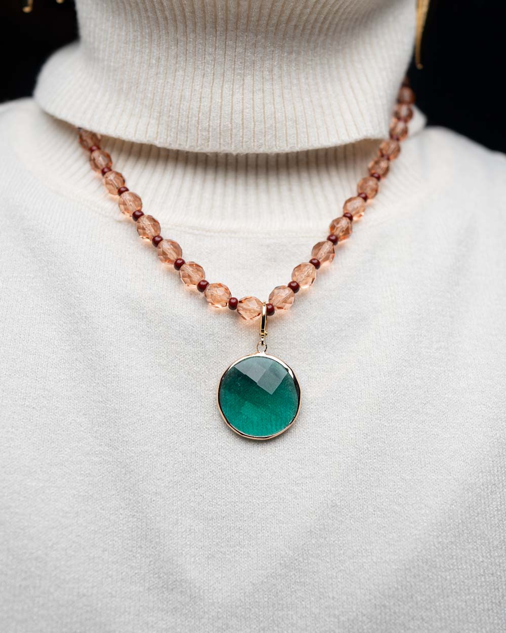 CIONDOLO PRISMA VERDE SMERALDO