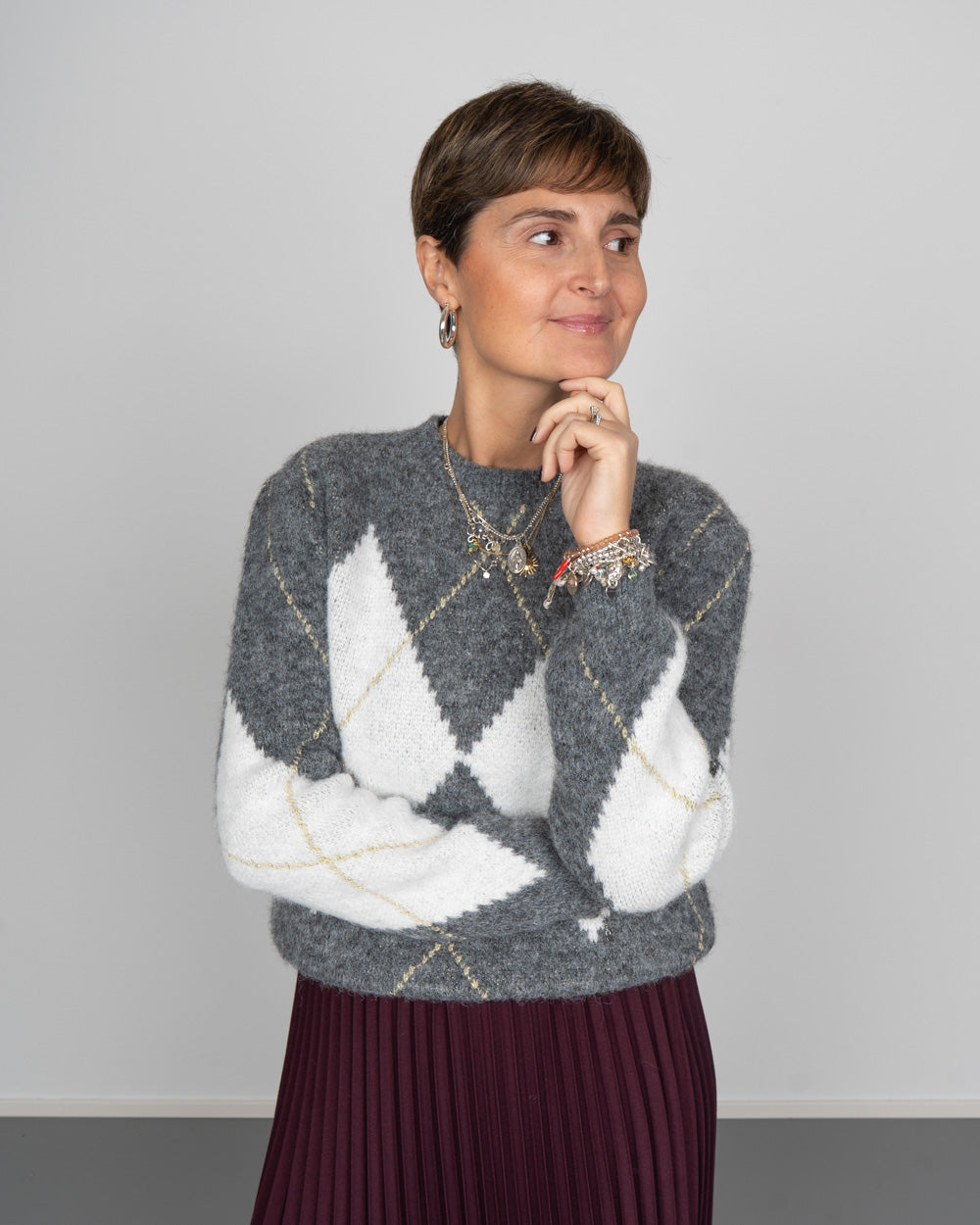 MAGLIONCINO NEVE GRIGIO