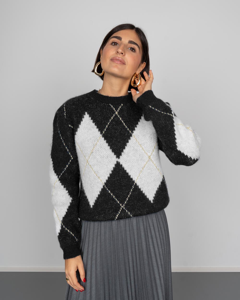 MAGLIONCINO NEVE NERO