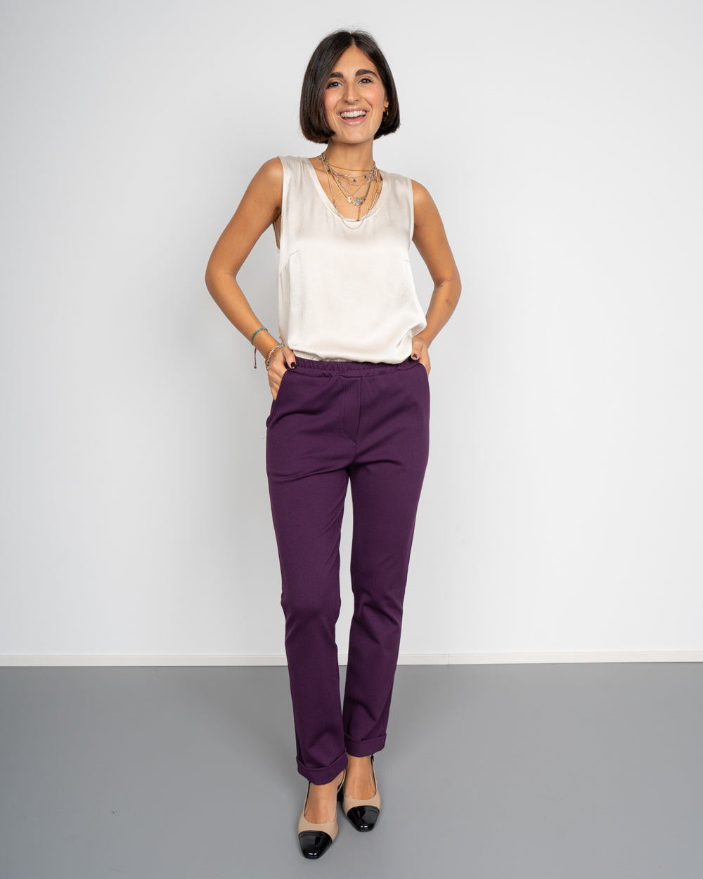 PANTALONE DALILA MELANZANA