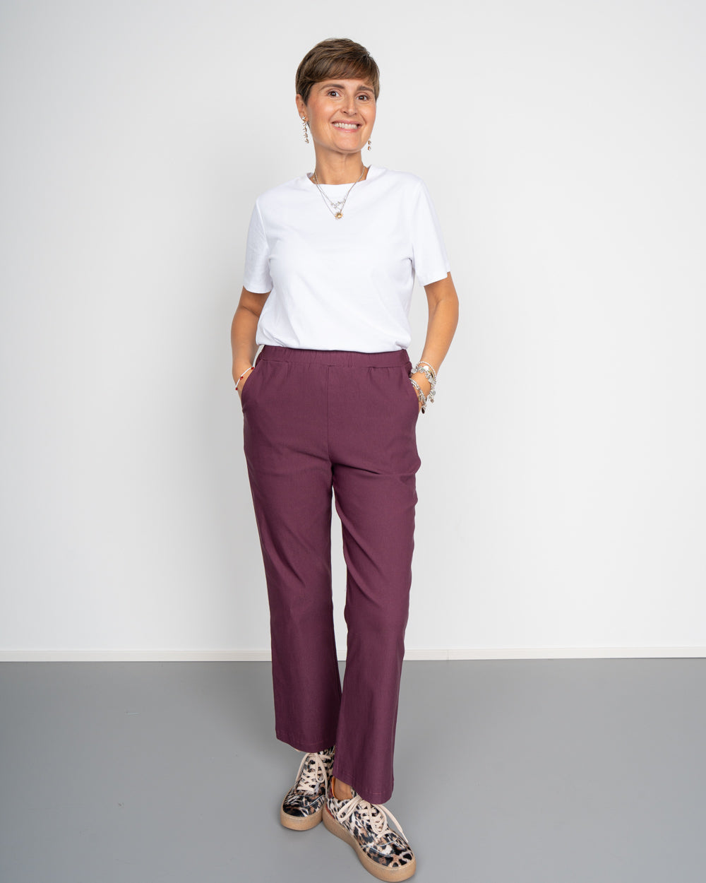PANTALONE CHANTAL MELANZANA