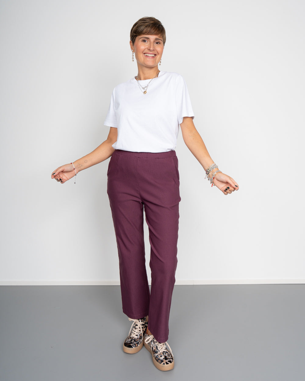 PANTALONE CHANTAL MELANZANA