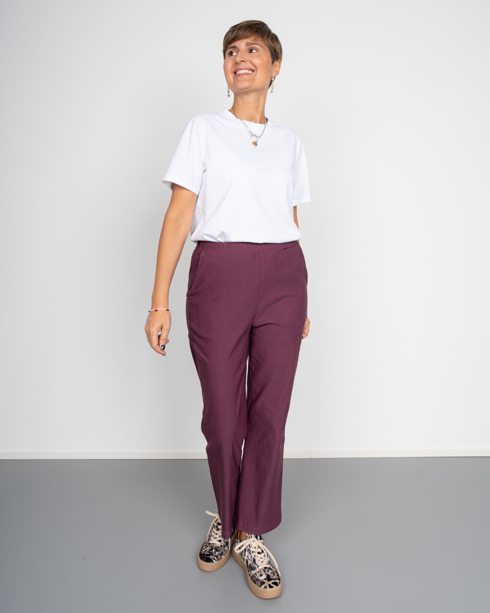 PANTALONE CHANTAL MELANZANA